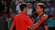 Novak Djokovic (left) and Dominic Thiem